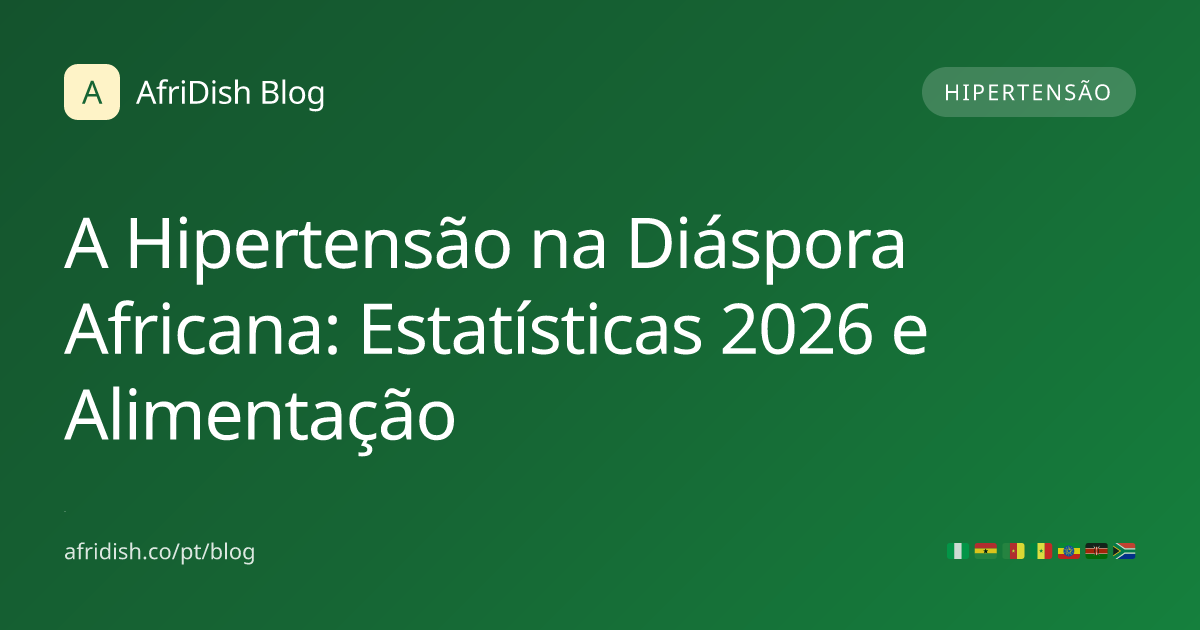 A Hipertensão na Diáspora Africana: Estatísticas 2026 e Alimentação